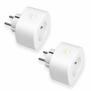 Meross Presa Smart WiFi, Presa Intelligente Schuko con Monitoraggio Energetico, Smart Plug Compatibile con Alexa e Google Home, Controllo Vocale e Remoto, 16A 3840W 2 Pezzi