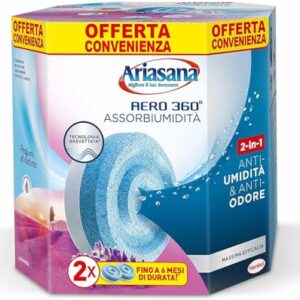 Ariasana Aero 360° Ricarica TAB Lavanda - Assorbi Umidità Profumata per Dispositivo Aero 360°