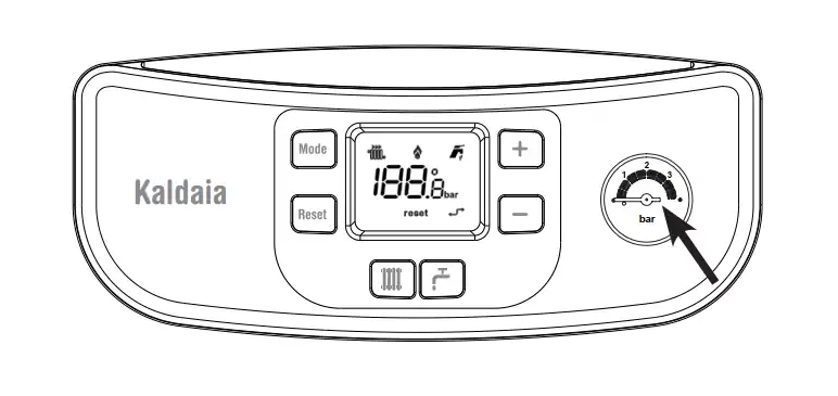 Il manometro della pressione della Kaldaia Innovita