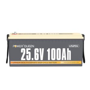 Power Queen Batteria Litio 24V 100Ah LiFePO4 a Ciclo Profondo